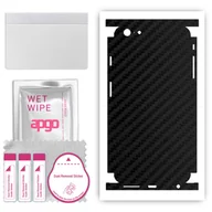 Szkła hartowane na telefon - Folia naklejka skórka strukturalna na TYŁ+BOKI do Apple iPhone 6 Plus - Carbon Czarny - apgo SKINS - miniaturka - grafika 1