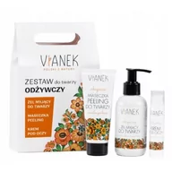 Żele do mycia twarzy - VIANEK Zestaw do twarzy Odżywczy (Żel myjący, 150ml + Maseczka-peeling, 70g + Krem pod oczy, 15ml) - !!! 24h WYSYŁKA !!! - miniaturka - grafika 1