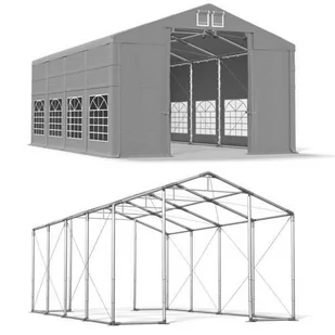 Namiot Imprezowy Całoroczny 8x8x3,5 Szary WINTER PLUS ISD - Pawilony ogrodowe - miniaturka - grafika 1