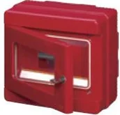 Rozdzielnie elektryczne - elettrocanali Przycisk ppoż. - obudowa 1x4 150x170x100 czerwony IP65 EC64004 EC64004 - miniaturka - grafika 1
