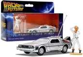 Samochody i pojazdy dla dzieci - DeLorean Time Machine z Figurką – Powrót do Przyszłości, Edycja Specjaln - miniaturka - grafika 1