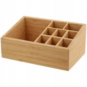 Kosmetyczki, organizery i kuferki - Pojemnik Bambusowy Na Kosmetyki Pędzle Organizer - miniaturka - grafika 1