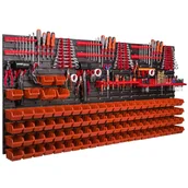 Szafy i regały magazynowe - Tablica narzędziowa 172 x 78 cm ścianka warsztatowa 94 kuwety garaż regał - miniaturka - grafika 1