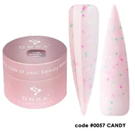 Lakiery hybrydowe - DNKa Rubber Baza Hybrydowa French Cover CANDY #0057 30ml - baza do manicure - miniaturka - grafika 1
