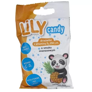 LILY LILY CANDY DRAŻETKI WITAMINOWE ANANASOWE 40G - Inne słodycze - miniaturka - grafika 1