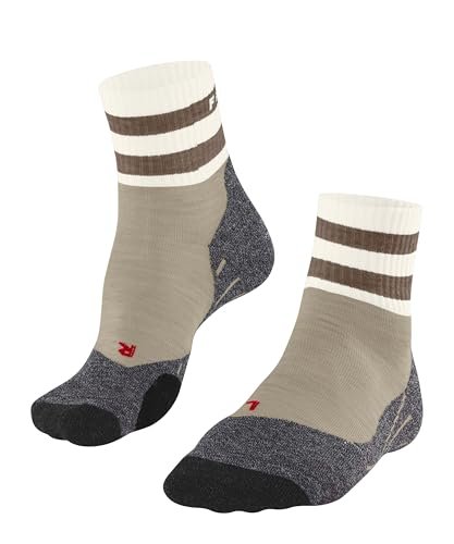 FALKE Mężczyźni Skarpety do wędrówek TK2 Explore Short M Sso wełna materiał funkcyjny przeciw pęcherzom grube 1 Para, Beżowy Beige Melange 4043, 42-43