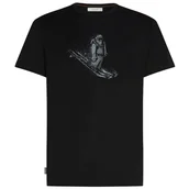 Koszulki sportowe męskie - Koszulka męska Icebreaker Merino 150 Tech Lite Skiing Yeti Rozmiar: L / Kolor: czarny - miniaturka - grafika 1