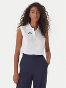 Koszulki i topy damskie - Kappa Polo Logo Tennis 302LR20 Biały Slim Fit - miniaturka - grafika 1