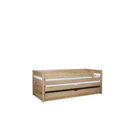 Łóżka dla dzieci i młodzieży - Łóżko Drewniane Sosnowe Tomi 90 x 200 z Dolnym Spaniem Meble Doktór Bejca Dębowa - miniaturka - grafika 1
