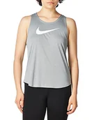 Koszulki i topy damskie - Nike damska koszulka w Nk Tank Swsh Run szary Particle Grey/(White) M - miniaturka - grafika 1