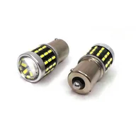 Żarówki samochodowe - P21W Żarówka Led Ba15S 12-24V Canbus 1500Lm Biała Z Soczewką Motoledy - miniaturka - grafika 1