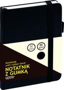 Notesy i bloczki - Grand Ateneum Notatnik A6/80K kratka z gumką czarny - miniaturka - grafika 1