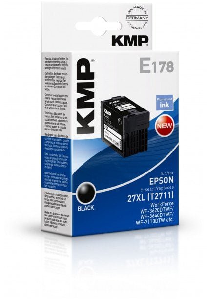 Tusz KMP Patrone Epson 27XL T2711 comp. black pigm. E178 - 1627,4001