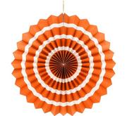 Dekoracje domu - GODAN Rozeta wisząca "3 paski", pomarańczowa, 40 cm - miniaturka - grafika 1
