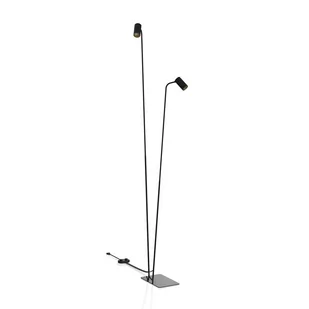 Nowodvorski Lampa podłogowa stojąca podwójna MONO 120cm 10W GU10 czarny złoty - Lampy stojące - miniaturka - grafika 1