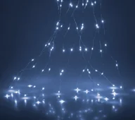 Ozdoby bożonarodzeniowe - Lampki choinkowe na druciku 40LED zimne białe na baterie - miniaturka - grafika 1