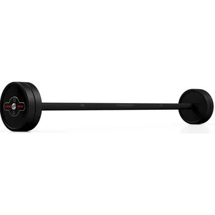 Marbo Sport Sztanga gumowana prosta 15 kg czarny mat - - Sztangi - miniaturka - grafika 1