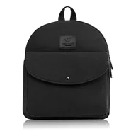 Plecaki - ﻿Plecak Damski Miejski Czarny Wegański Młodzieżowy Modny Paolo Peruzzi - miniaturka - grafika 1