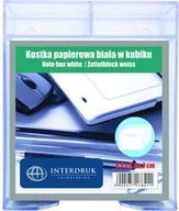 Przybory szkolne - Inter-druk Kostka papierowa biała 85x85x70 mm w kubiku 13 - miniaturka - grafika 1