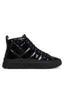 Buty dla dziewczynek - Geox Sneakersy J Laquinny J56M3F 000HH C9999 D Czarny - miniaturka - grafika 1