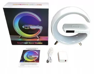 SMART LAMPKA LED ŁADOWARKA GŁOŚNIK 5W1 BIAŁA - Lampy stojące - miniaturka - grafika 1