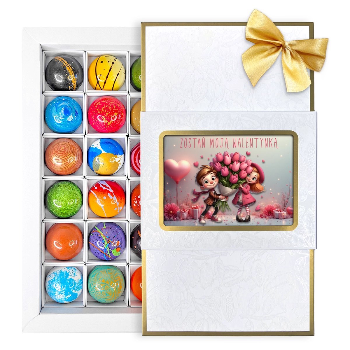 Bombonierka - WALENTYNKI – Zestaw 18 Pralin