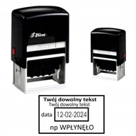 Datowniki - Pieczątka datownik z tekstem S - 827 D SHINY 50x30 mm zmienna data - miniaturka - grafika 1