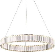 Lampy sufitowe - Bohemia Brass 60 AL - żyrandol kryształowy LED pierścień ring 60cm mosiądz - miniaturka - grafika 1