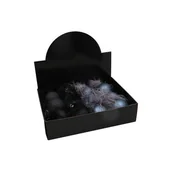 Bombki - Bombka szklana z piórem 8 cm szara / czarna - miniaturka - grafika 1