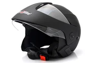 Kaski motocyklowe - Kask Otwarty City-Bike Wl-703-2 Czarny Matowy L Blenda - miniaturka - grafika 1