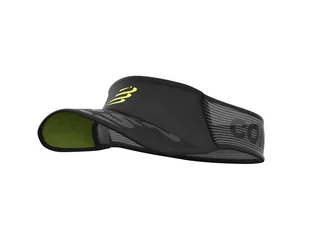 COMPRESSPORT Daszek biegowy SPIDERWEB ULTRALIGHT VISOR BLACK EDITION 2019 czarny - Czapki i chusty sportowe damskie - miniaturka - grafika 1