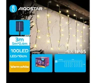 Lampy ogrodowe - Aigostar - LED Solarny łańcuch bożonarodzeniowy 100xLED/8 funkcji 8x0,4m IP65 ciepła biel - miniaturka - grafika 1