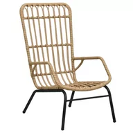 Fotele i krzesła ogrodowe - vidaXL Fotel ogrodowy, polirattan, jasny brąz - miniaturka - grafika 1