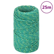 Żeglarstwo - vidaXL Linka żeglarska, zielona, 2 mm, 25 m, polipropylen - miniaturka - grafika 1