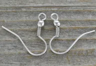 Półfabrykaty do biżuterii - [40414] Bigle z kulką i sprężynką srebro 20 par - miniaturka - grafika 1