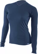 Koszulki sportowe damskie - COOL V-dekolt T-shirt z długim rękawem - damski .M .ciemnoniebieski - miniaturka - grafika 1