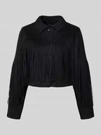 Kurtki damskie - Kurtka z imitacji skóry z długimi frędzlami model ‘DIANE LIFE’ - miniaturka - grafika 1