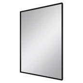 Lustra - Lustro łazienkowe prostokątne 60x80 cm Dubiel Vitrum One w ramie czarny szczotkowany - miniaturka - grafika 1