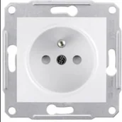 Gniazdka elektryczne - Schneider Electric Gniazdo pojedyncze z/u bez ramki białe EPH2800721 - miniaturka - grafika 1