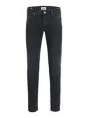 Spodnie męskie - Jack & Jones Dżinsy "Glenn" - Slim fit - w kolorze czarnym - miniaturka - grafika 1