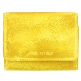 Jack Kinsky Jack Kinsky Nassau Portfel RFID skórzany 11 cm gelb Nassau510-350 - Portfele - miniaturka - grafika 1