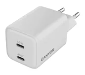 Ładowarki do telefonów - Canyon CU45CC GaN 45W 2xPD Biały - miniaturka - grafika 1