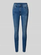 Spodnie damskie - Jeansy o kroju skinny fit z 5 kieszeniami - miniaturka - grafika 1