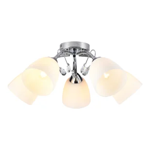 Pireus lampa sufitowa 5xE27 chrom/biały ML1276 - Lampy sufitowe - miniaturka - grafika 1