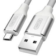 Adaptery i przejściówki - Unitek Premium przewód USB-microUSB Nylon Silver - miniaturka - grafika 1
