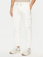 Spodnie męskie - Guess Spodnie materiałowe Z4YB08 K9V31 Écru Regular Fit - miniaturka - grafika 1