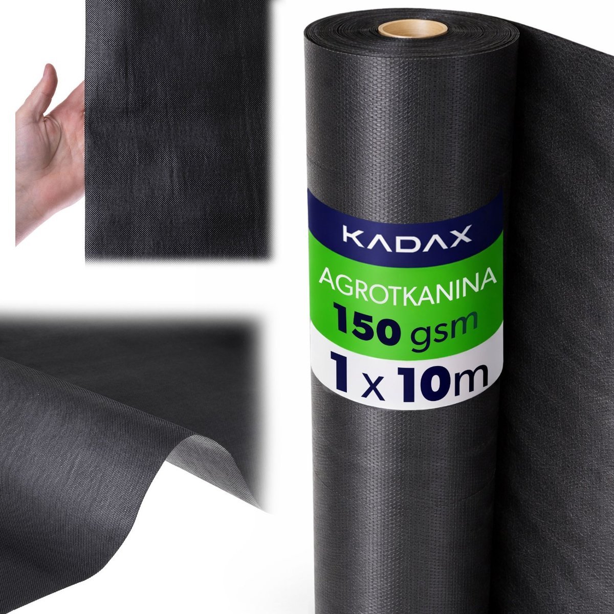 KADAX Agrowłóknina ogrodowa ściółkująca 1 x 10 m 150 g/m² czarna