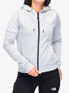 Polar damski z kapturem The North Face Reaxion Fleece F/Z Hoodie - tnf light grey heather - Bluzy sportowe męskie - miniaturka - grafika 1