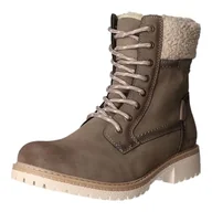 Kozaki damskie - Tom Tailor Damskie 4290220009 Modne kozaki, szarobrązowe (taupe), 39 EU, szarobrązowy, 39 EU - miniaturka - grafika 1