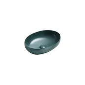 Umywalki - Mexen Cornelia umywalka nablatowa 50 x 36 cm, zielona ciemna mat - 21885047 - miniaturka - grafika 1